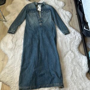 NEW ZARA MAXI DENIM DRESS